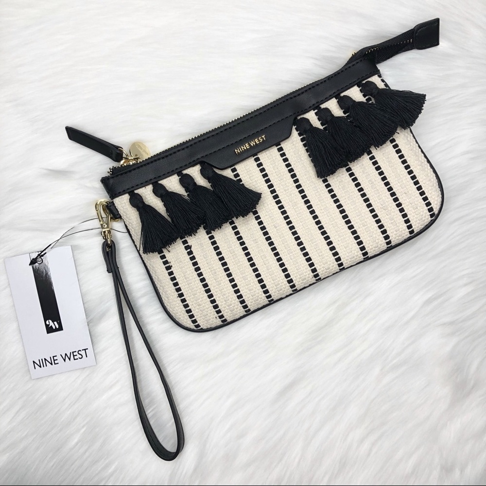 New NINE WEST Astoria SLG Tassel Wristlet - Picture 3 of 11